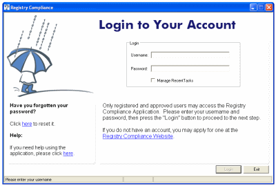 Login Page Screenshot